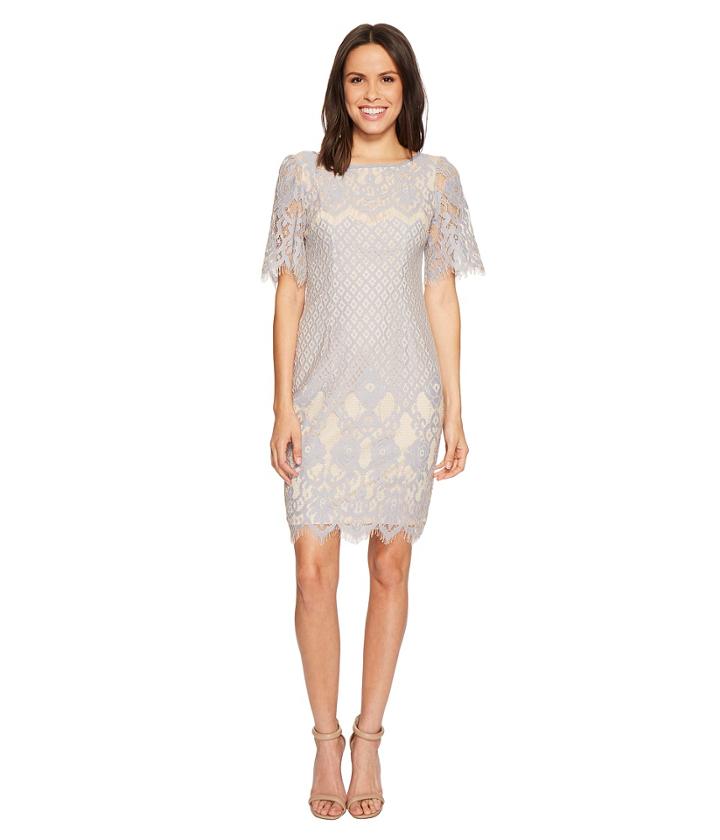 Adrianna Papell - Bell Sleeve Georgia Lace Sheath