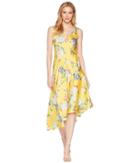 Donna Morgan - Sleeveless Printed Slip Dress With Asymmetrical Hemline