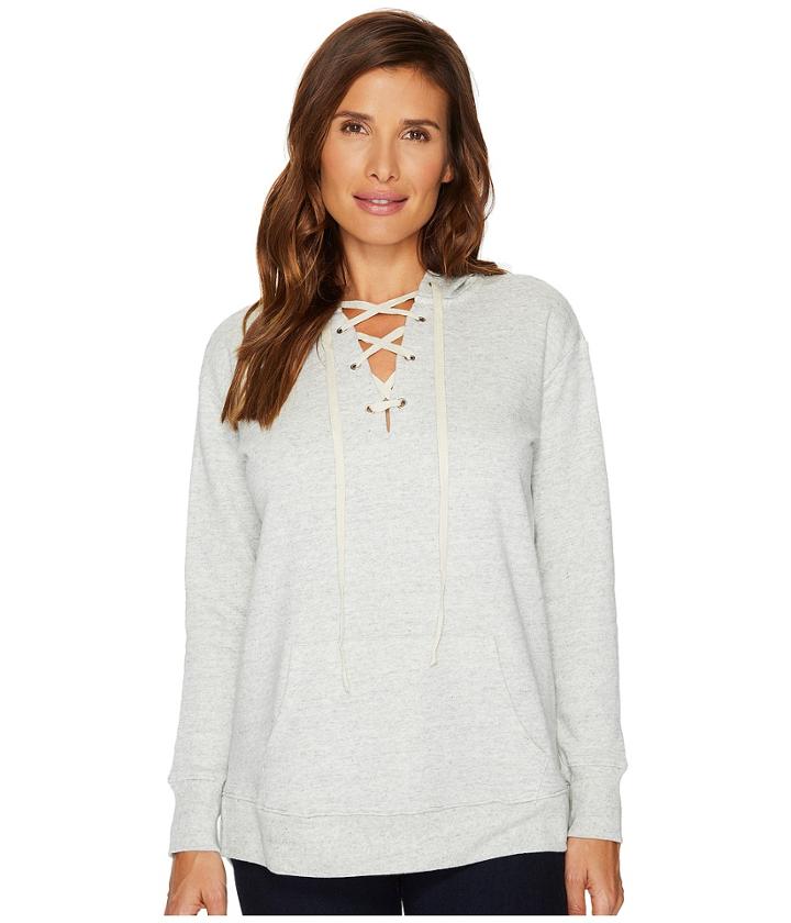 Allen Allen - Long Sleeve Lace Front Hoodie