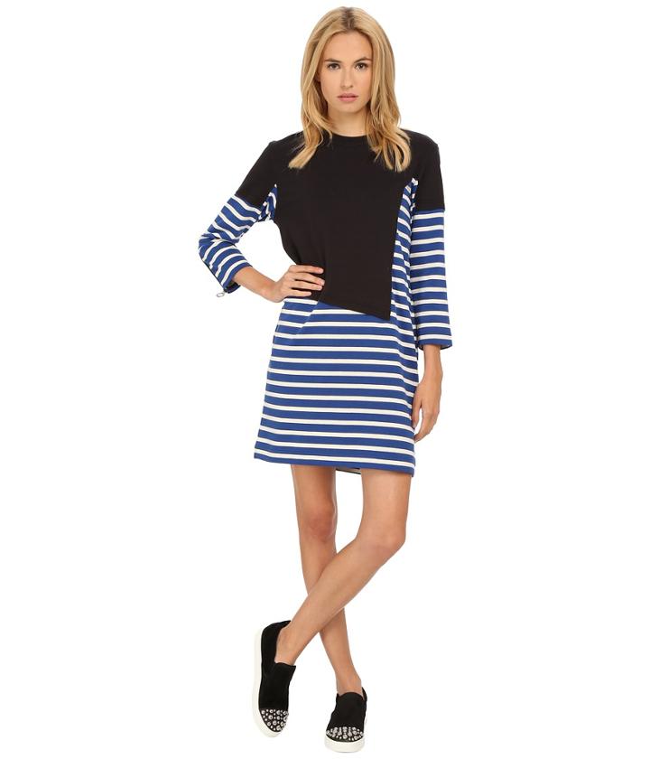 Marc By Marc Jacobs - Jacquelyn Stripe 3/4 Sleeve T-shirt Dress
