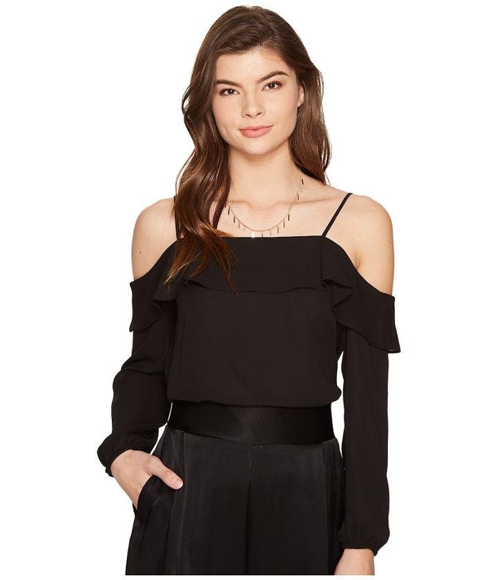 1.state - Cold Shoulder Blouse W/ Ruffle Top