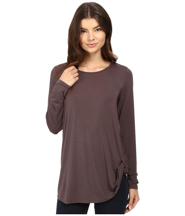 Heather - Twist Front Long Sleeve Top