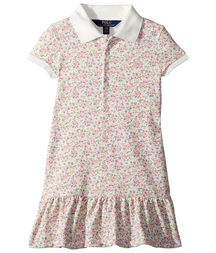 Polo Ralph Lauren Kids - Floral Stretch Mesh Polo Dress