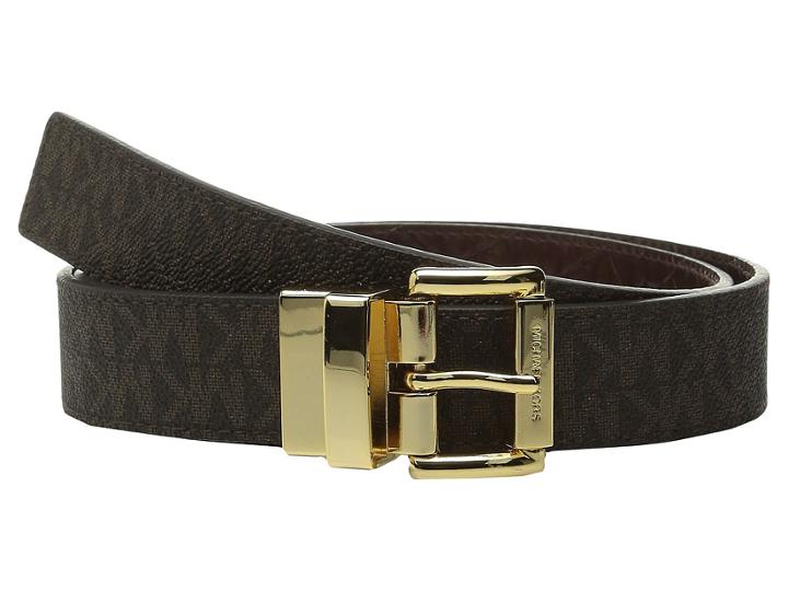Michael Michael Kors - 32mm Reversible Mk Pvc Logo To Croco Belt