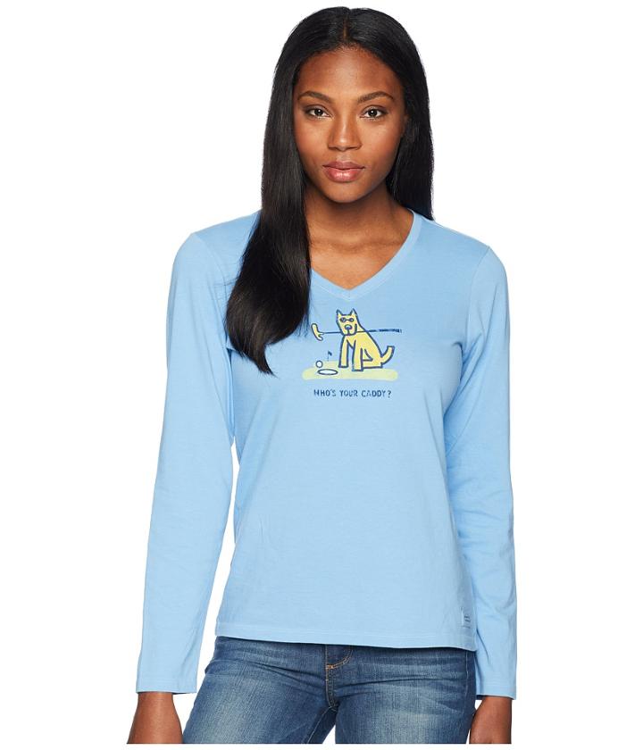 Life Is Good - Who's Your Caddy Long Sleeve Crusher Vee