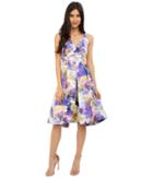 Maggy London - Rainbow Haze Floral Faille Fit And Flare