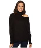 Vince Camuto - Long Sleeve Asymmetrical Cold-shoulder Turtleneck Sweater