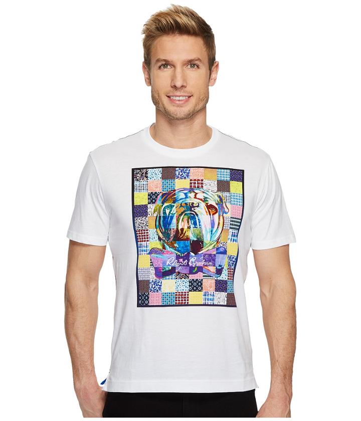 Robert Graham - Bowtie Bulldog Short Sleeve Knit Graphic T-shirt
