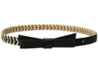 Kate Spade New York - 5/8 Calf Bow Belt W/ Straw Detail