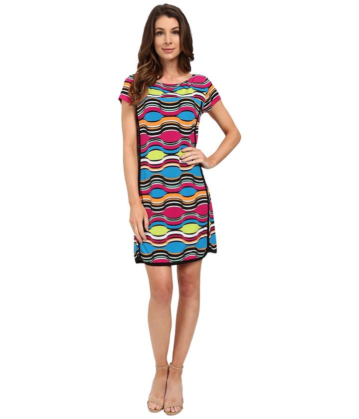 Laundry By Shelli Segal - Print Matte Jersey Short Sleeve T-dress