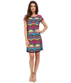 Laundry By Shelli Segal - Print Matte Jersey Short Sleeve T-dress