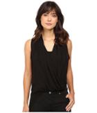 Heather - Silk Side Zip Drape Top