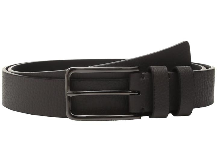 Calvin Klein - 35mm Large Grain Shrunken Leather Belt With Two Loops
