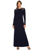 Vince Camuto - Long Sleeve Gown W/ Ruched Waist