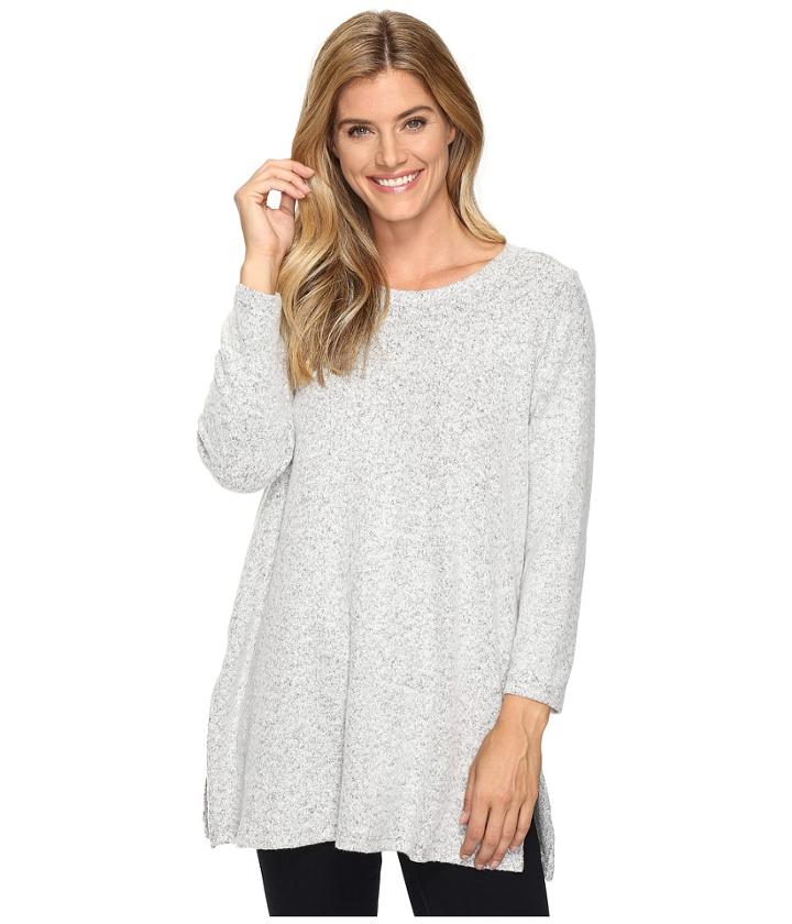 Nally &amp; Millie - Brushed Long Sleeve Tunic With Side Slit
