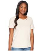 Lucky Brand - Embroidered Lucky You Destructed Tee