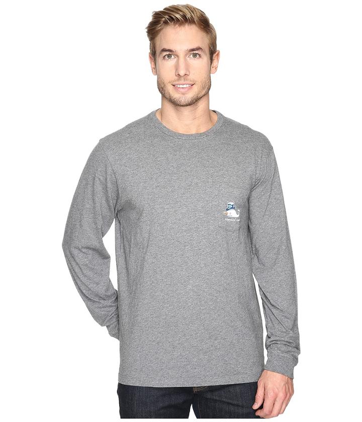 Vineyard Vines - Long Sleeve Snowman Whale Pocket T-shirt