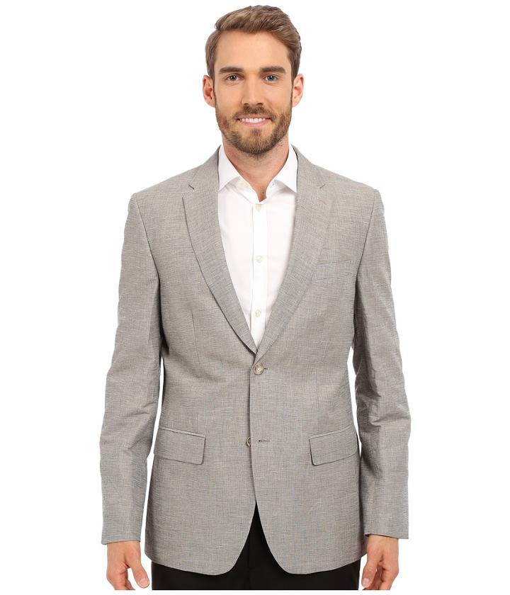 Perry Ellis - Slim Fit Linen Cotton End On End Suit Jacket