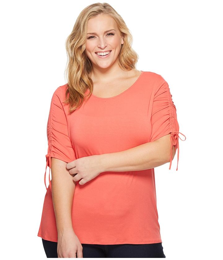 Vince Camuto Specialty Size - Plus Size Drawstring Sleeve Top