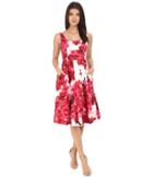 Donna Morgan - Sleeveless Cotton Sateen Scoop Neck Tea Length With Full Skirt