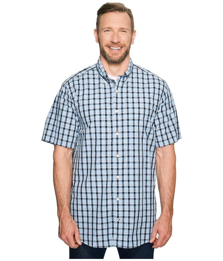 Nautica Big &amp; Tall - Big Tall Short Sleeve Large Plaid Woven Shirt