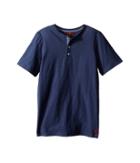 7 For All Mankind Kids - Short Sleeve Slub Jersey Henley T-shirt