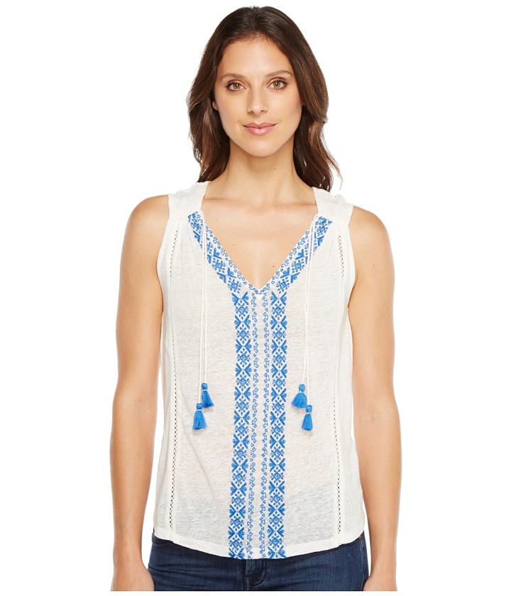 Lucky Brand - Embroidered Center Front Top