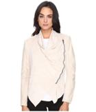 Blank Nyc - Faux Suede Beige Drape Front Jacket In Sunny Days