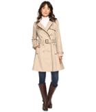 Lauren Ralph Lauren - Double-breasted Trench W/faux Leather Trim
