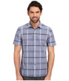 Perry Ellis - Slim Fit Space Dye Plaid Pattern Shirt
