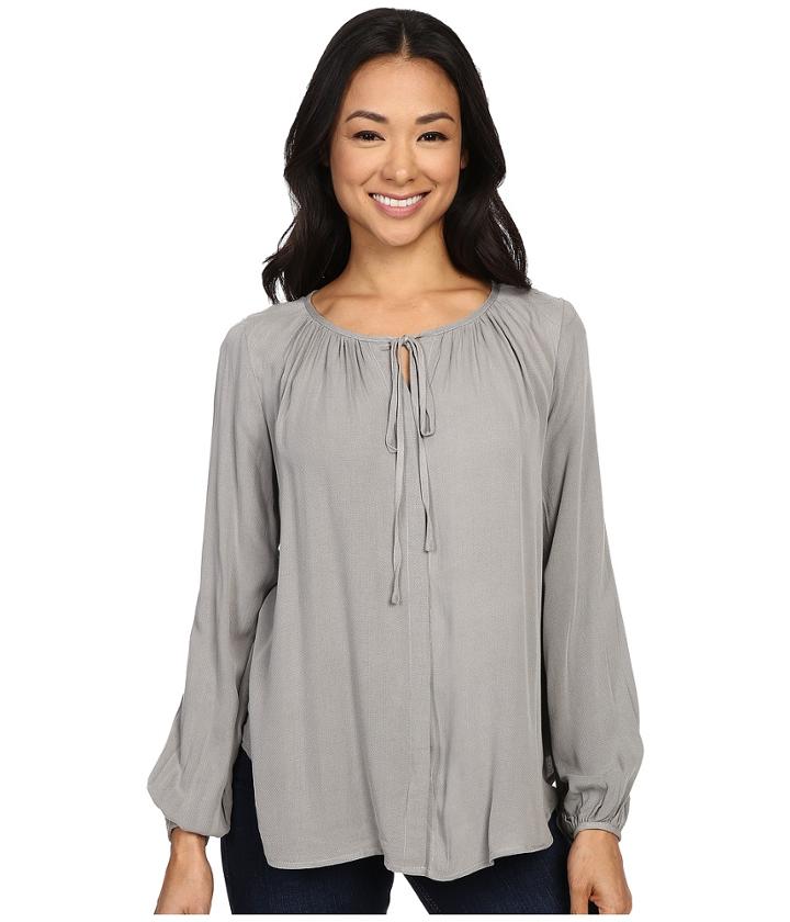 Bobeau - Rumi Tie Neck Blouse