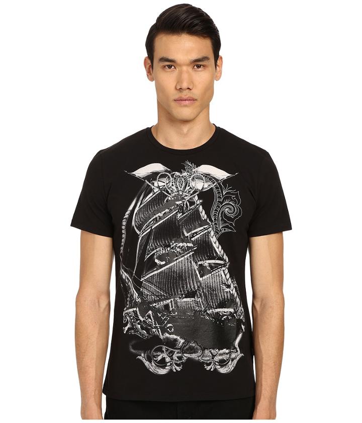 Just Cavalli - Pirate Ship Graphic Short Sleeve Tee