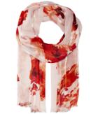 Calvin Klein - Floral Satin Stripe Scarf