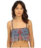 Saha - Juno Bandeau Bikini Top With Removable Mesh Bolero