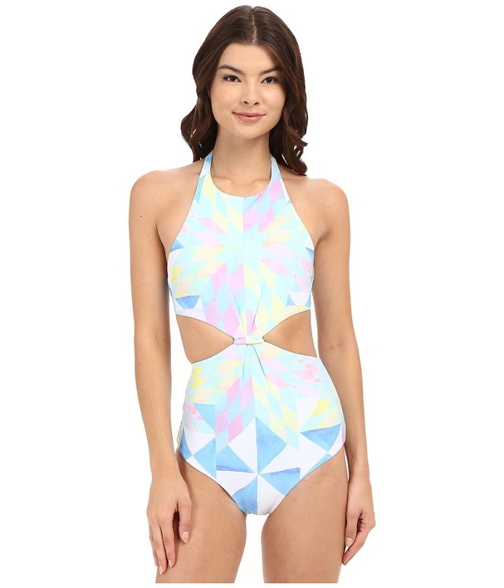 Mara Hoffman - Fractals Knot Front One-piece