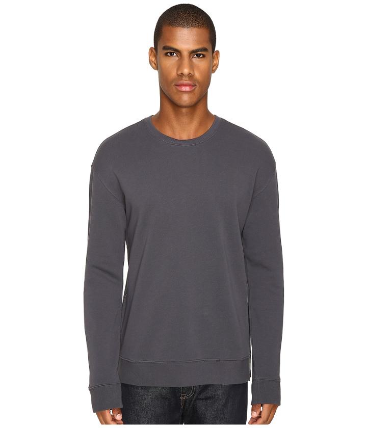 Vince - Side Zip Long Sleeve Crew Neck Sweater