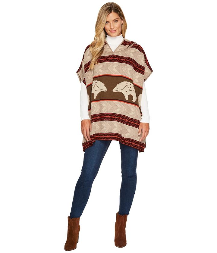 Pendleton - Knit Poncho With Hood