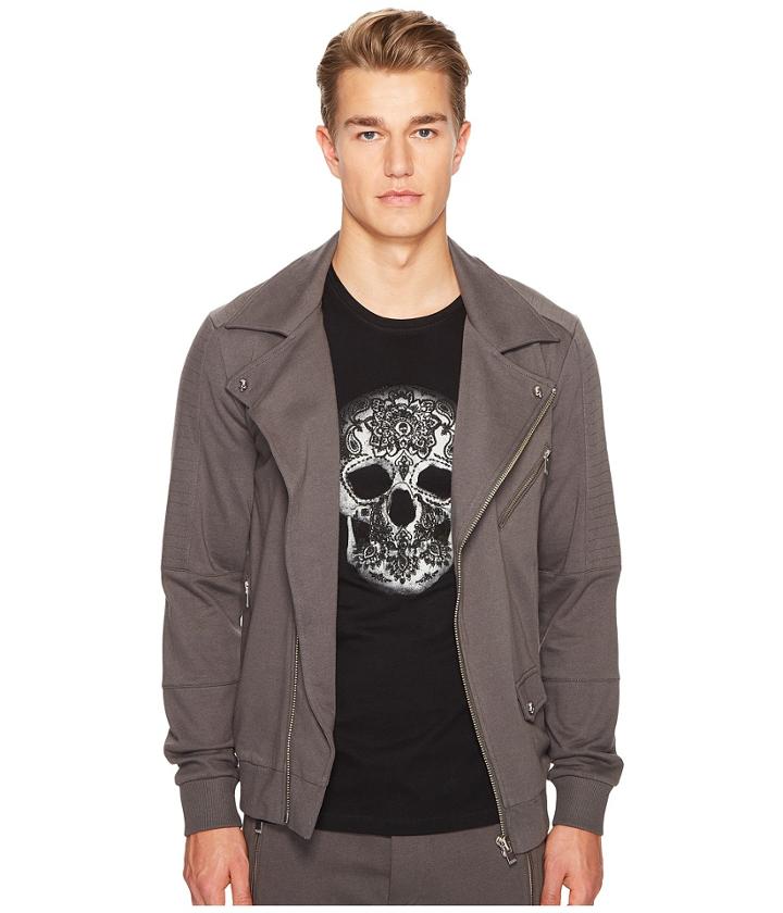 The Kooples - Hooded Sweatshirt With Zip Detail And Grosgrain Tape