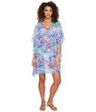 Tommy Bahama - Majorelle Jardin Lace-up Tunic Cover-up