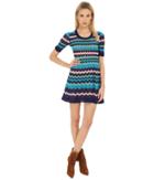 M Missoni - Color Block 3/4 Sleeve Dress