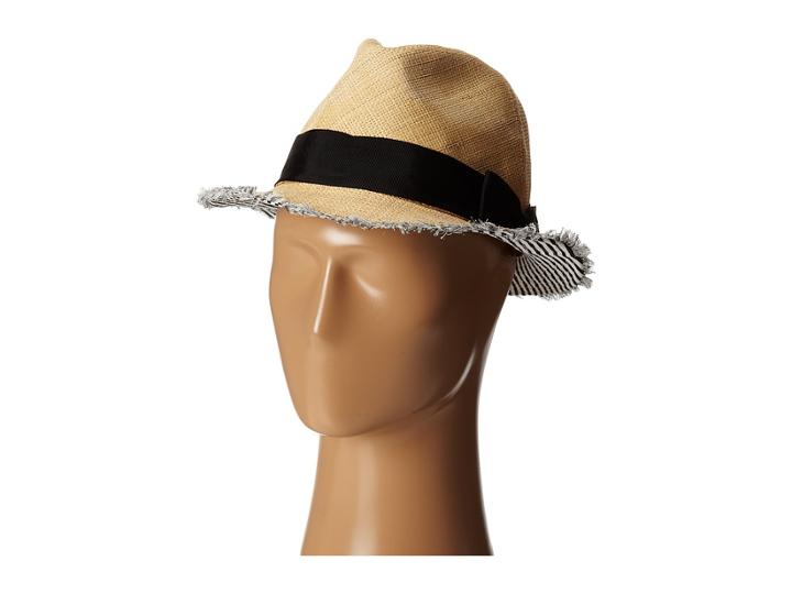 San Diego Hat Company - Ebh9890 Woven Raffia Fray Edge Fedora W/ Bow