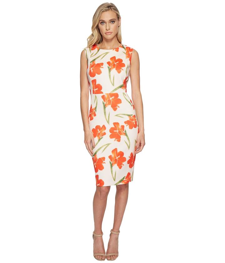 Calvin Klein - Flower Print Sheath Cd8m87eh