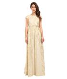 Adrianna Papell - Gold Lace Pop Over Dress