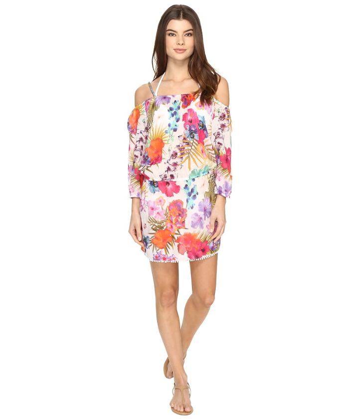 Nicole Miller - La Plage By Nicole Miller Braided Mini Tank Dress Cover-up