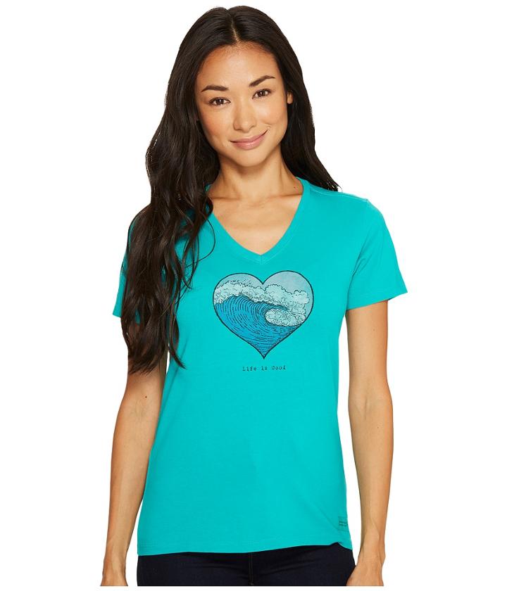 Life Is Good - Life Is Good(r) Heart Wave Crusher Vee