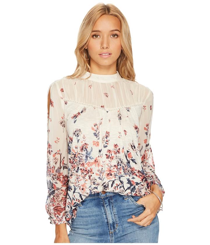 Lucky Brand - Floral Mixed Print Top
