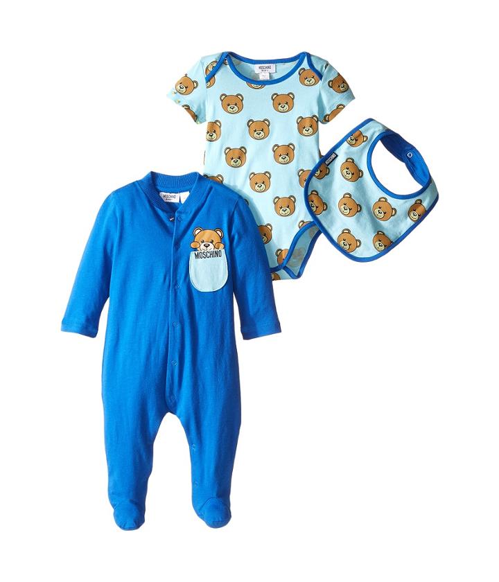 Moschino Kids - Teddy Bear Footie Body And Bib Set