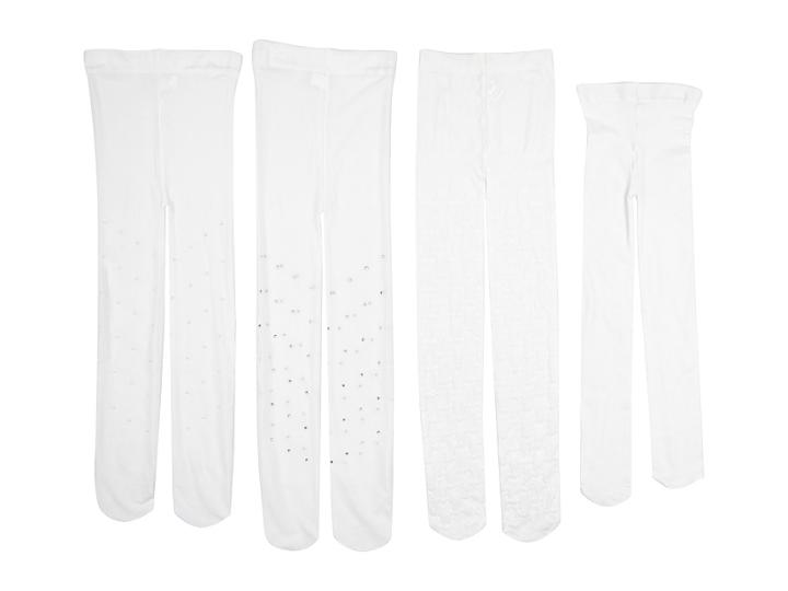 Jefferies Socks - Diamond Pearl Tight/fancy Bow Tight/microfiber Tight Four Pack