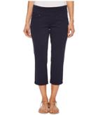 Jag Jeans Petite - Petite Peri Straight Pull-on Twill Crop In Nautical Navy