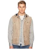 Eleventy - Suede Snap Front Vest W/ Removable Hood